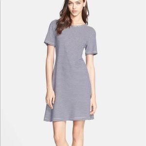 Theory Navy Stripe Tee Dress